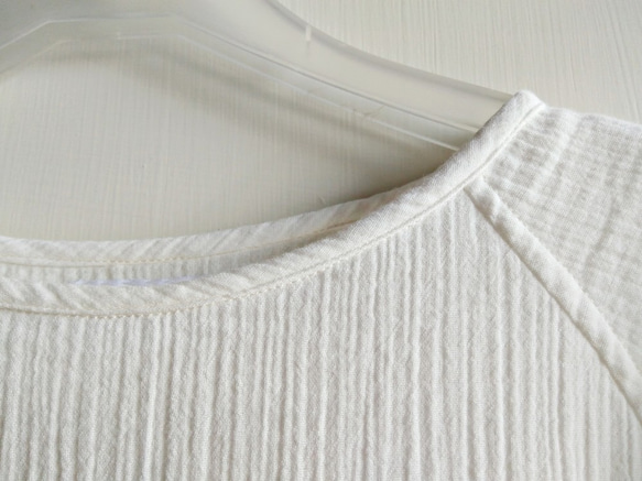 Feliz & Recap [ 連袖上衣 ] 二重棉紗  白 第4張的照片