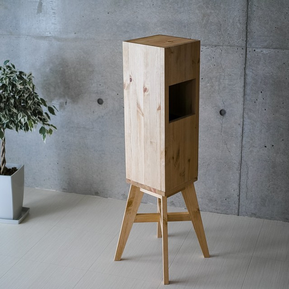 無垢材のごみ箱スタンド Trash box stand 5枚目の画像