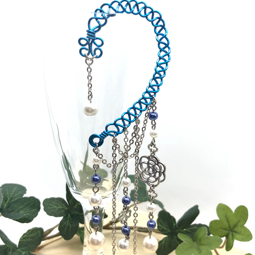 ハンドメイド バラのイヤーフック｜ハンドメイド・手芸