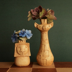 【 SAVANNA CHESS VASE 】 　  Flower Vase of the animal shape 第7張的照片