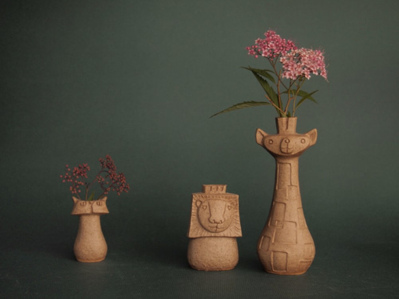 SAVANNA CHESS VASE    サバンナチェスベース　  ライトブラウン 4枚目の画像