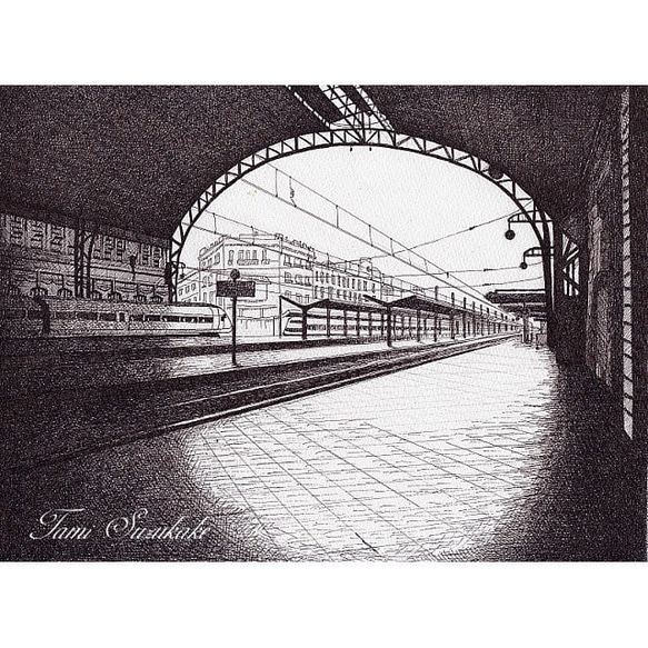 ペン画・原画「「スペインのバレンシアノルド駅」 1枚目の画像
