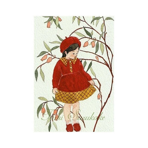 水彩画・原画「愛らしい子供」シリーズ 絵画 tami suzukake 通販