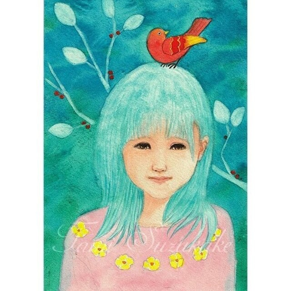 水彩画・原画「愛らしい子供」シリーズ 8枚目の画像