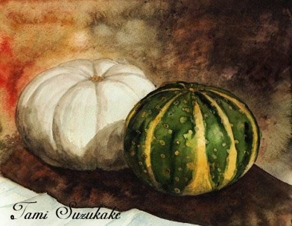 かぼちゃの小さい油絵原画 絵画 mimoza 通販｜Creema(クリーマ