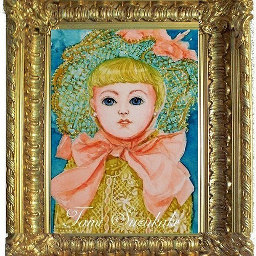 水彩・原画「夢見る人形・ビスクドール」 絵画 tami suzukake 水彩・原画「夢見る人形・ビスクドール」 絵画 tami suzukake