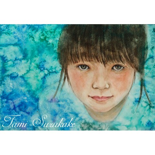 透明水彩でお子様の似顔絵描きます。 絵画 tami suzukake 通販｜Creema 