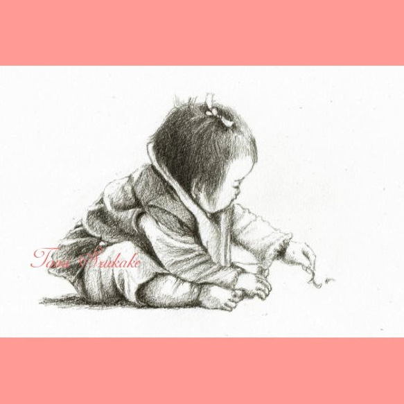 鉛筆画・原画「赤ちゃん」 絵画 tami suzukake 通販 4485941