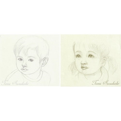 鉛筆画・原画「子供の顔の素描」 絵画 tami suzukake 通販 4601331