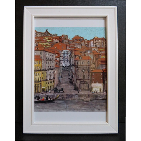 額付き絵「ポルトガルの街並み」（再販） 絵画 tami suzukake 通販