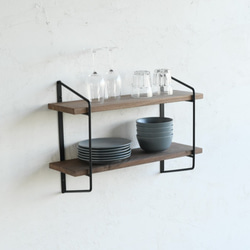 WALL RACK set - Walnut（W600)　/ ウォールラック 収納 1枚目の画像