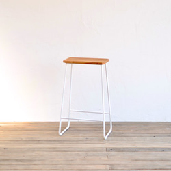 TRAPEZOID STOOL  H630 - OAK・HIGH （ハイチェア） 2枚目の画像