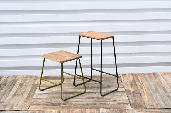 TRAPEZOID STOOL  H630 - OAK・HIGH （ハイチェア） 6枚目の画像