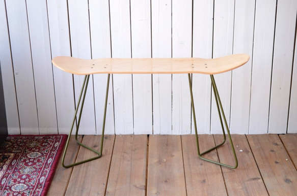 Skateboard stool (Finch Green）  / スケートボードスツール（フィンチグリーン） 2枚目の画像