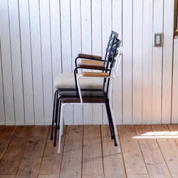 STEEL ARMCHAIR – Oak Arm / Fabric Seat　ダイニングチェア 8枚目の画像