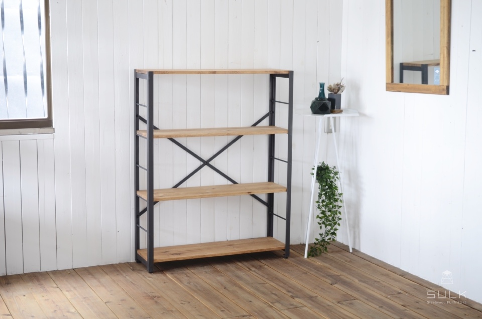 ANGLE RACK – 4shelves（PINE）　/ 収納ラック・4段