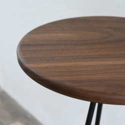 Tripod table - Walnut woodtop High（ウォルナット 丸テーブル・ハイ） 2枚目の画像