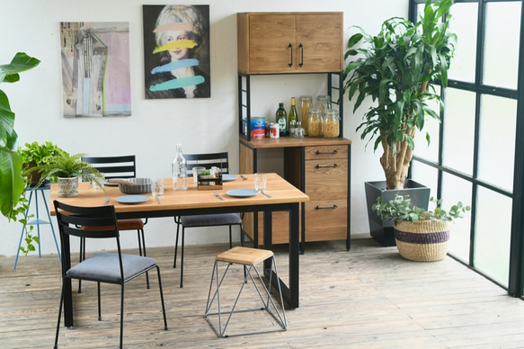 DINING TABLE – Square frame / OAK　　ダイニングテーブル 2枚目の画像