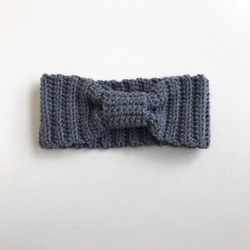 加拿大羊毛灰色針織頭巾 第2張的照片
