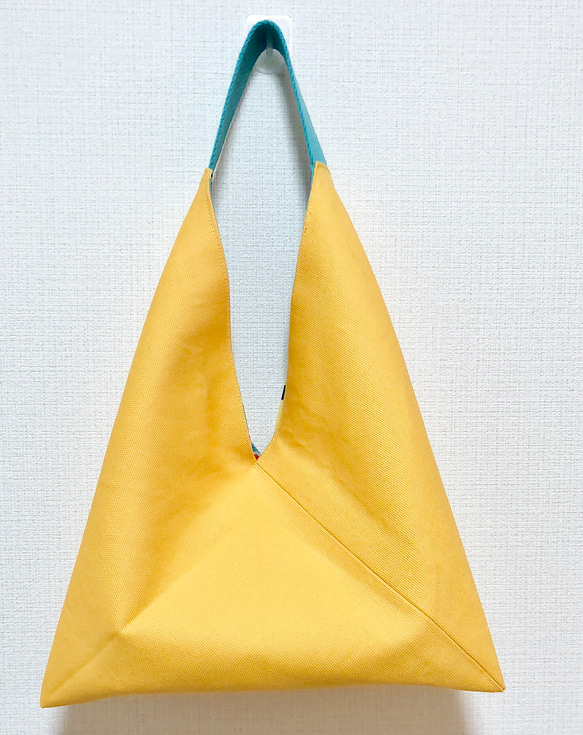 2019春色北歐風-日本印花布粽型手提包-彩色小房子 第3張的照片