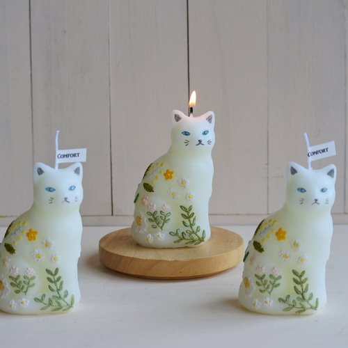ねこキャンドル＜カラフル＞ キャンドル・キャンドルホルダー