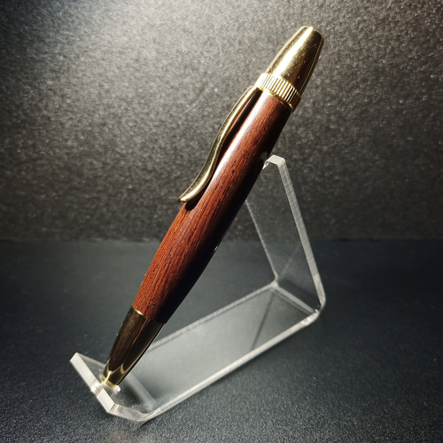 天然木のボールペン＊ホンジュラスローズウッド＊回転式＊プレゼント