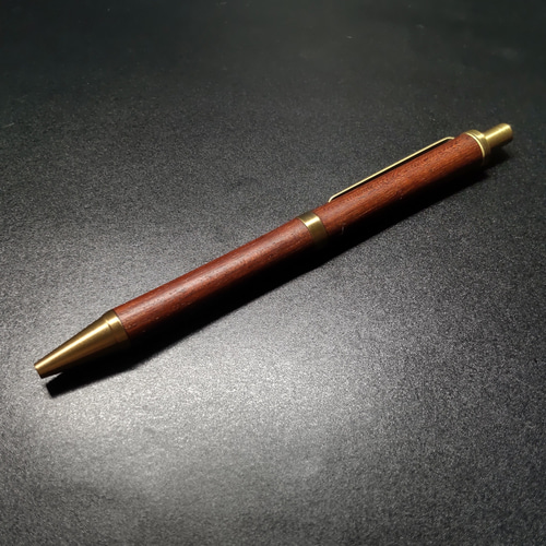 天然木のボールペン＊アンティークキューバンマホガニー＊ノック式