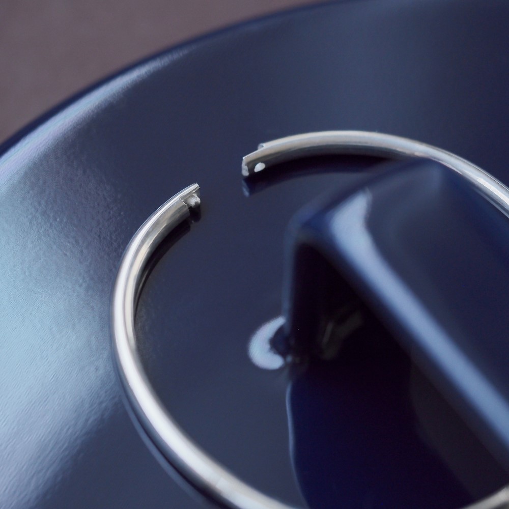 2コset) 内甲丸 ペア バングル シルバー925