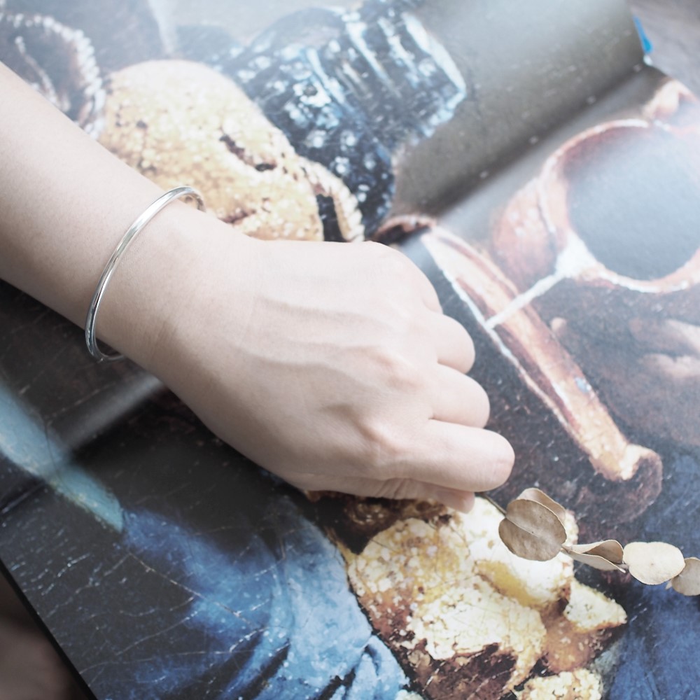 2コset) 内甲丸 ペア バングル シルバー925