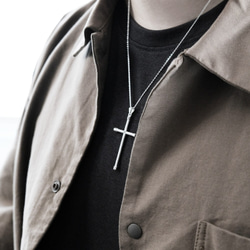 彈簧型十字架男項鍊 銀 925 第4張的照片