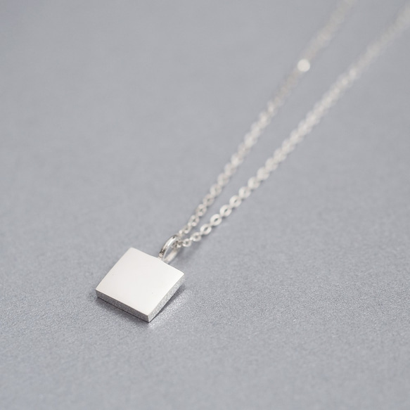 暮らしに便利なアイテム 四角 tiny ネックレス ネックレス・ペンダント シルバー925 アクセサリー