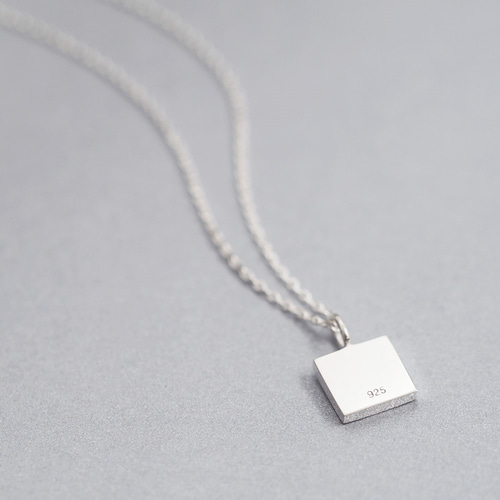 安い 四角 tiny ネックレス ネックレス・ペンダント シルバー925 アクセサリー