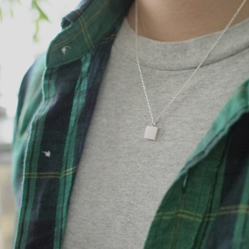 シルバー925 四角形 ペンダント ネックレス ZERO OnlineShop,シルバーアクセサリー,ネックレス | ろーぐす