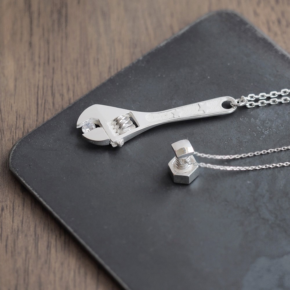 モンキーレンチ & ナット ペア ネックレス シルバー925