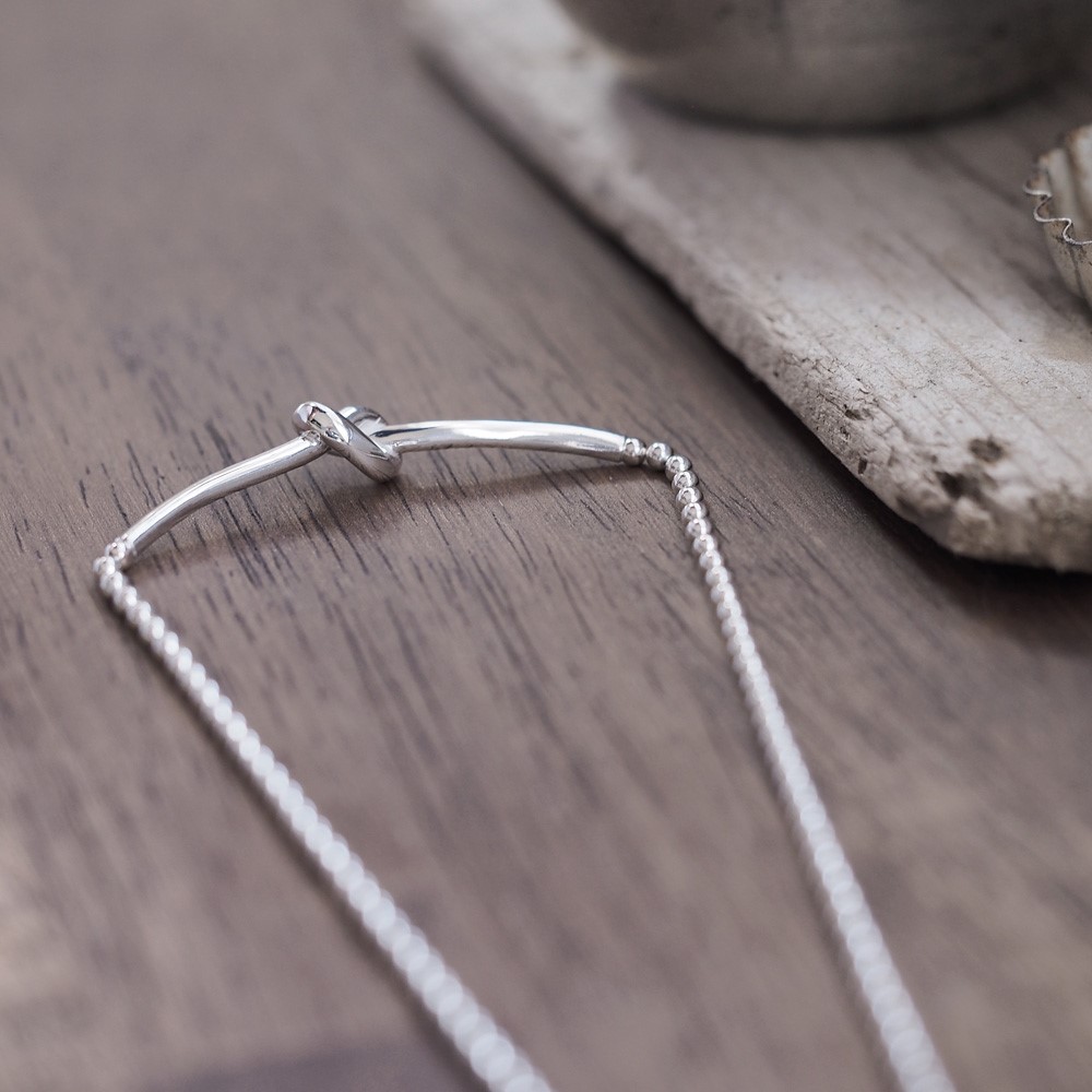 2コset）Musubi ボールチェーン ペア ネックレス シルバー925