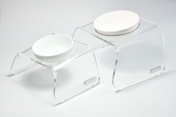 I-PET" 高質感透明寵物碗架"S size 小型:25X16X11cm 第7張的照片