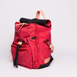 West Village Bag/上蠟帆布後背包 Urban Jungle Backpack (Red) (Large） 第2張的照片