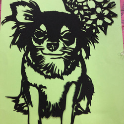 犬の切り絵 1枚目の画像