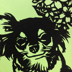 犬の切り絵 2枚目の画像