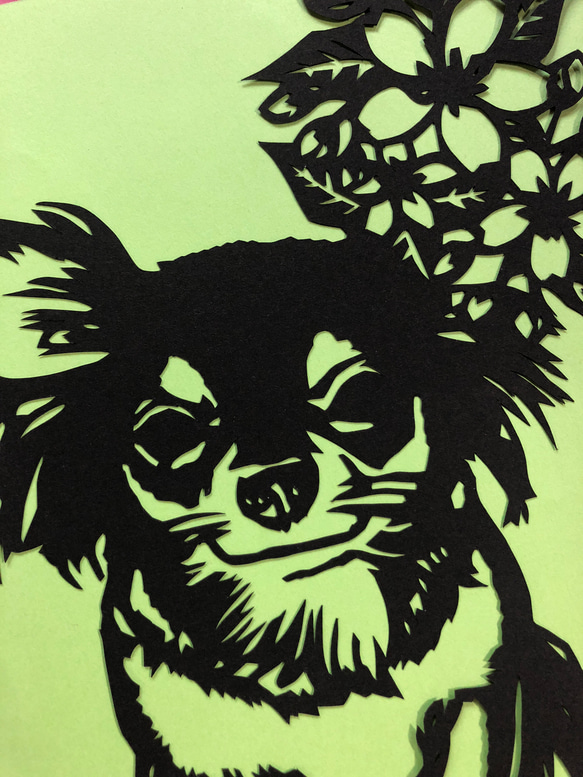 犬の切り絵 2枚目の画像