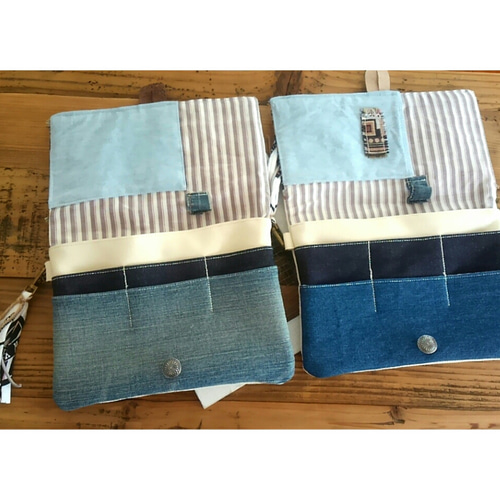 new*レアオルテガ新作☆マルチケース☆*デニムリメイク 雑貨・その他