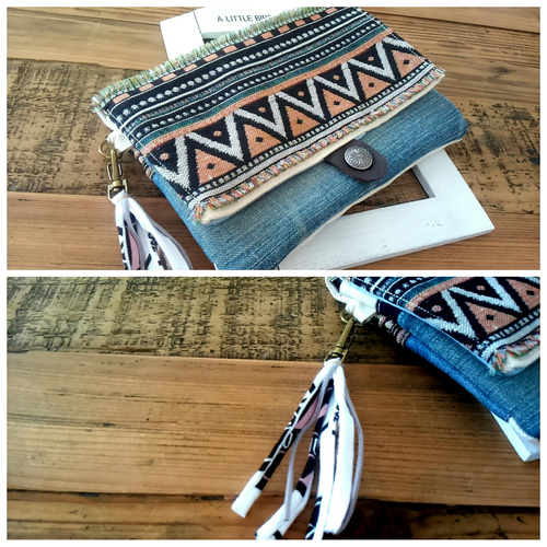 *★レアオルテガマルチケース*デニムリメイク★ new*レアオルテガ新作☆マルチケース☆*デニムリメイク 雑貨