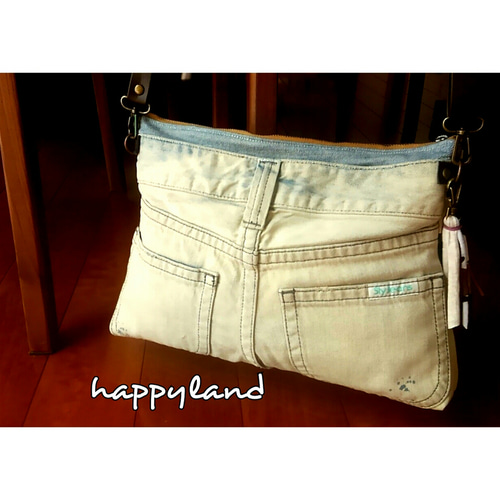 ☆男前デニムリメイクリバーシブルショルダー ショルダーバッグ  
