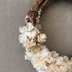 antique wreath L/white 20cm 2枚目の画像