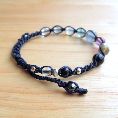 オーロラの世界 - フローライト＊カレンシルバー入り天然石  