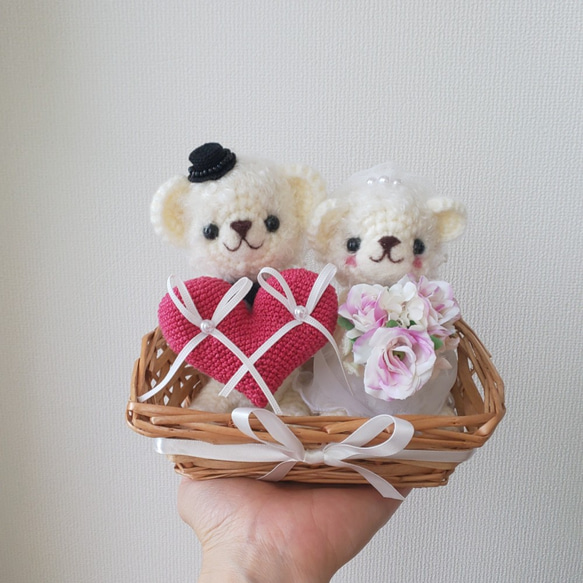 ☆リングピロー(White bearsのHappy wedding ②) 1枚目の画像