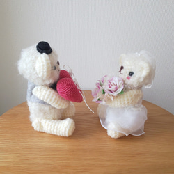 ☆リングピロー(White bearsのHappy wedding ②) 3枚目の画像