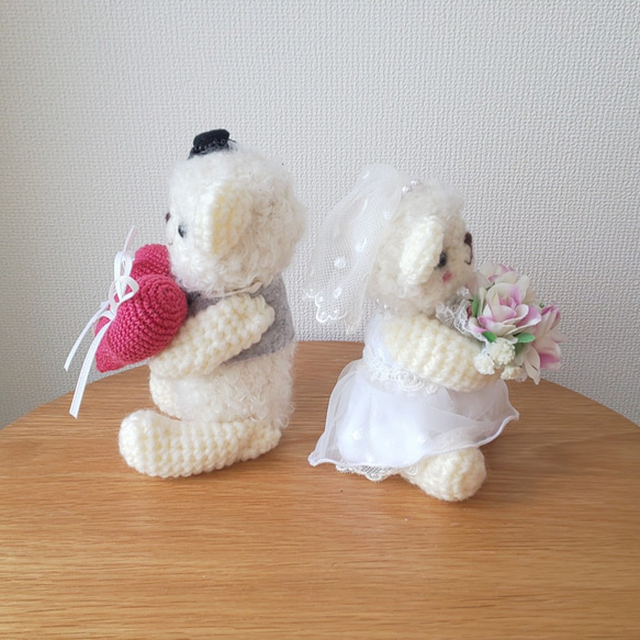 ☆リングピロー(White bearsのHappy wedding ②) 5枚目の画像