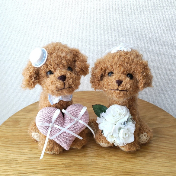 ☆リングピロー(トイプードルのSmile  smile wedding No.3  ) 2枚目の画像
