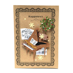 メッセージ付グランドピアノのクリスマスカード 2枚目の画像